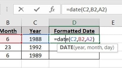 DATE Function in Excel