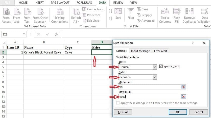 Data Validation Techniques in Excel