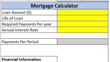Mortgage Calculator in Excel