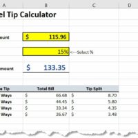 Excel Tip Calculator