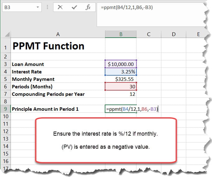 PPMT Function